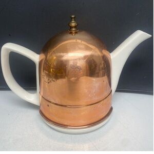 Baker Hart & Stuart Ceramic Coffee Pot Tea Copper Insulator Cozy